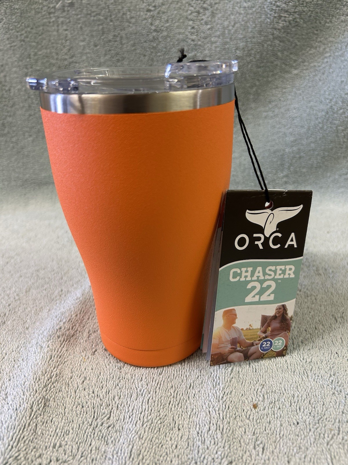New ORCA Chaser 22oz Blaze Orange Double Walled Stainless Steel Tumbler