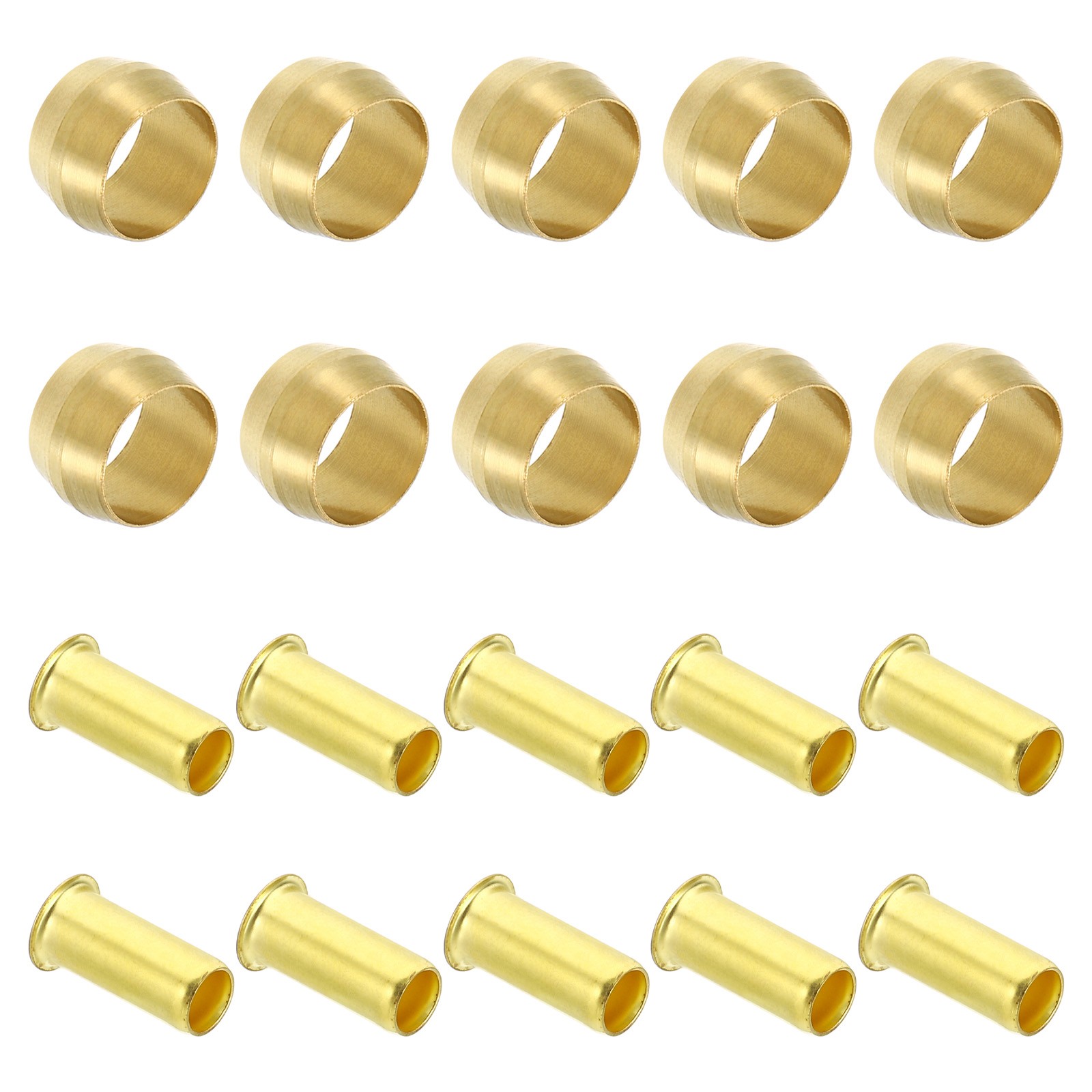40 Pcs Brass Compression Sleeves Ferrules for 5/16 Inch OD Hose Tube