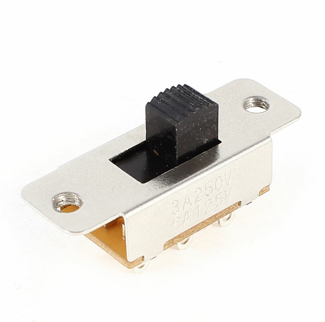 AC 250V/125V 3A/6A 2NO 2NC DPDT Mini Panel Solder Lug Slide Switch