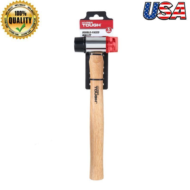 Double Face Mallet Hammer Soft Blow Non Marring Heads Comfortable Grip Durable