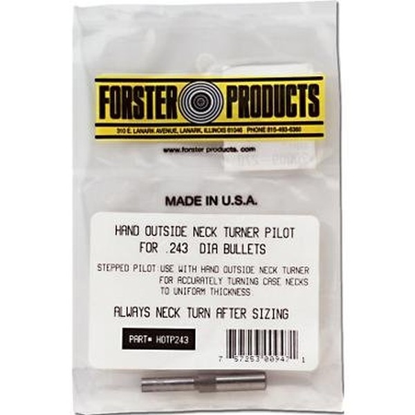 Forster HOT2224 Handheld Outside Neck Turner Pilot .224"