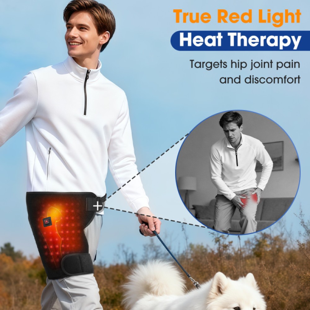 USB Heated Massage Waist Hip Support Brace Heating Pad for Sciatica Pain Relief