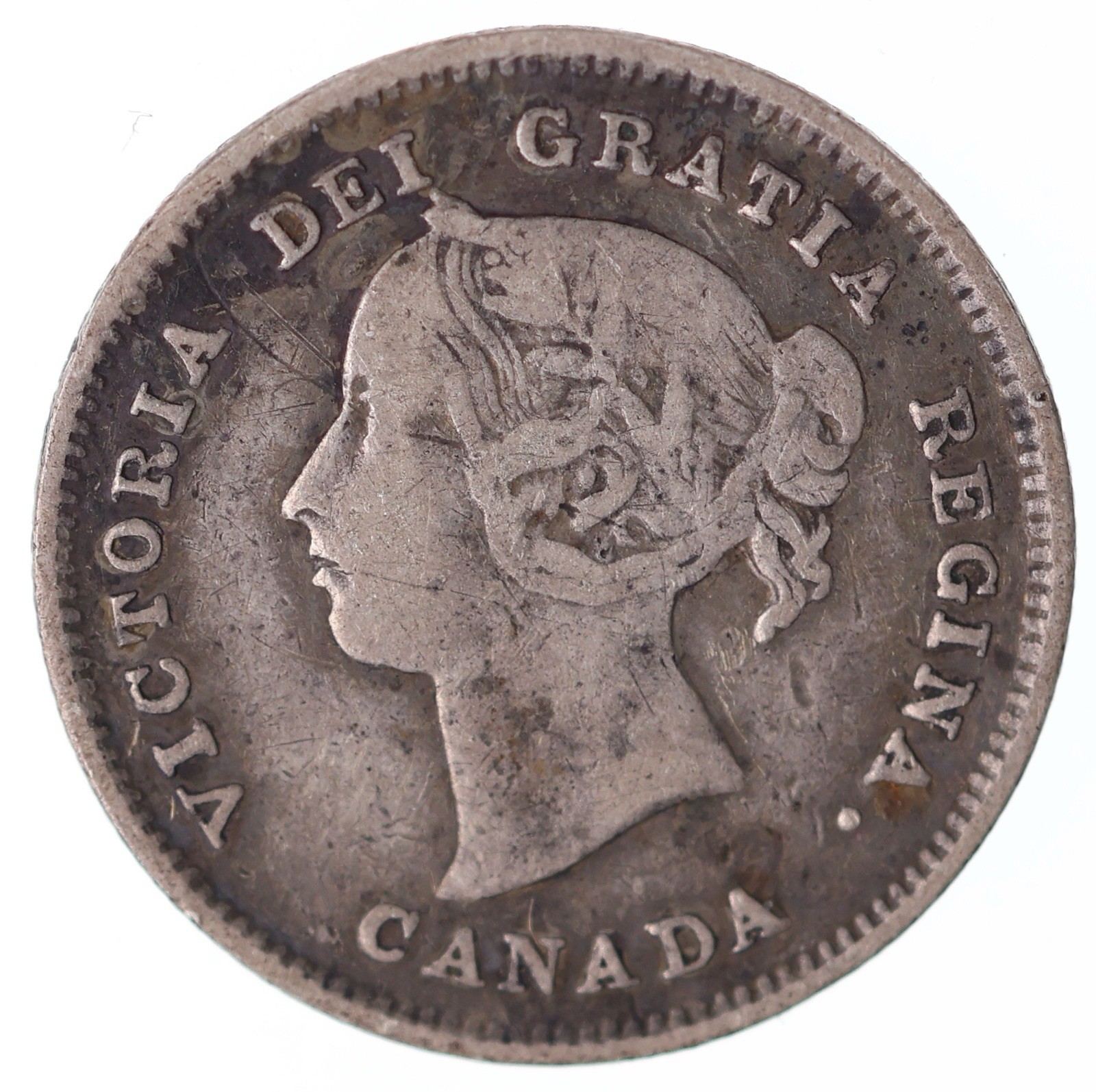 1891 Canada 5 Cents Obverse 5 - VF - Lot#15655