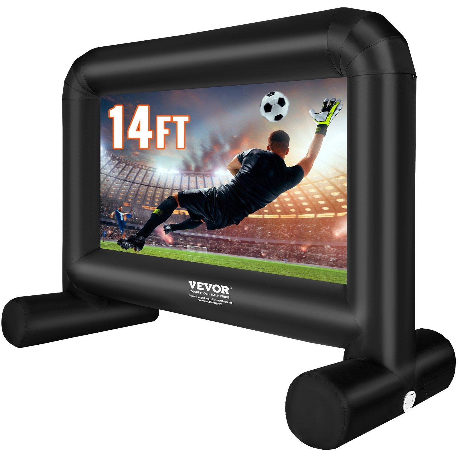 14FT All-Terrain Inflatable Screen 160° Viewing Range Portable Construction