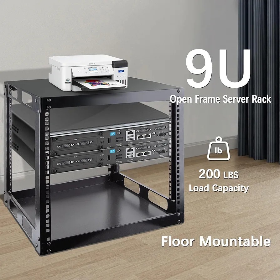 9U Open Frame Network Rack Free Standing Network Server Rack