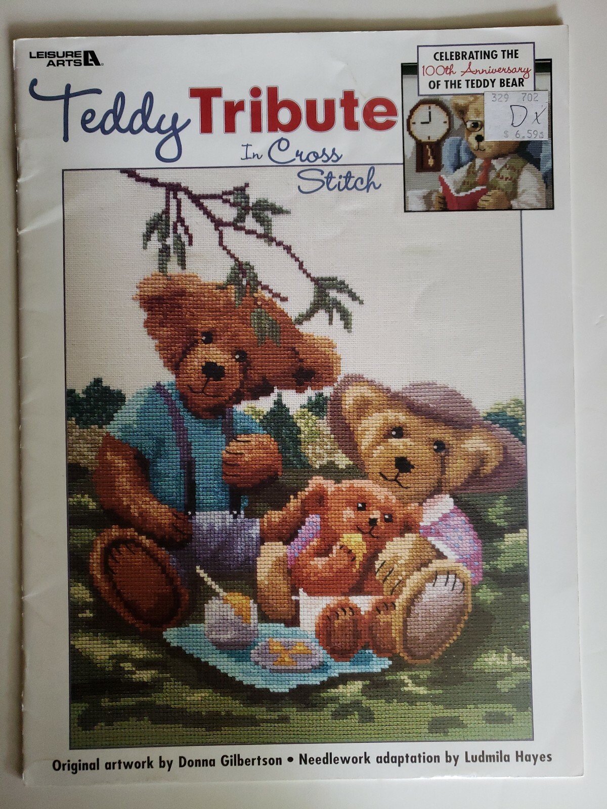 Leisure Arts Cross Stitch Pattern Booklet Teddy Tribute 100th Anniversary (147)