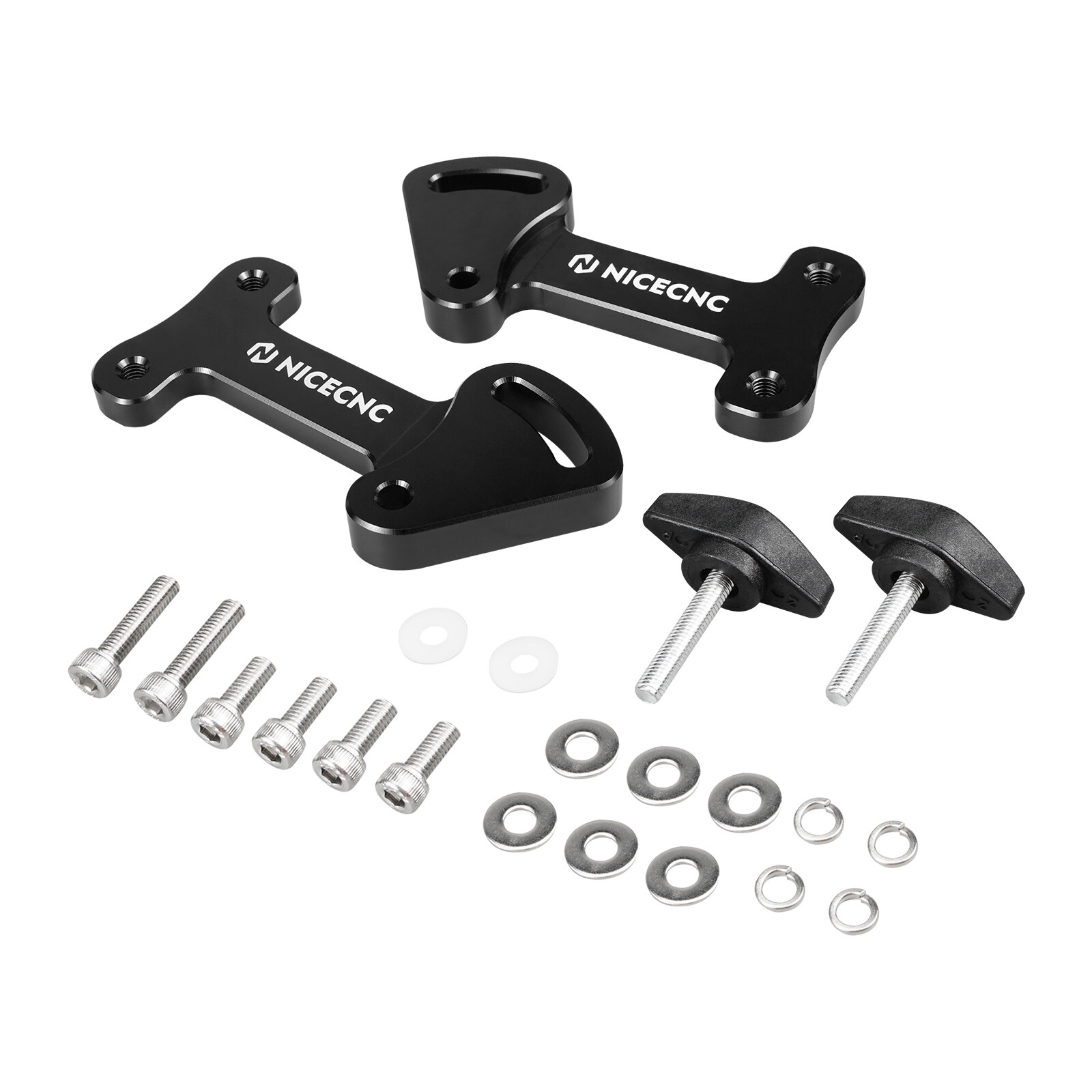 NICECNC Adjustable Windshield Windscreen Risers for Kawasaki KLR650 2022-2025