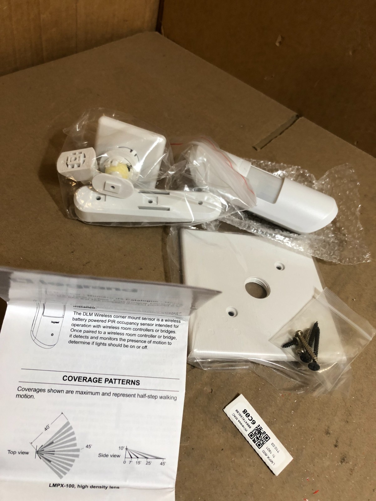 LEGRAND LMPX-600 WIRELESS PIL WALL/CORNER SENSOR
