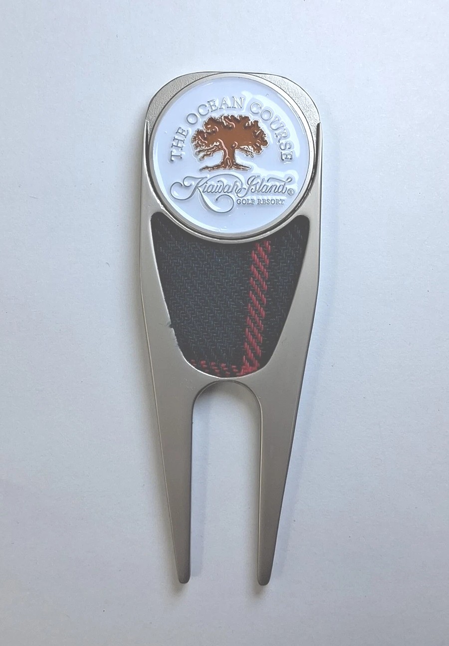 Golf Divot Tool Kiawah Island Ocean Course Marker Tartan Plaid The Invitational