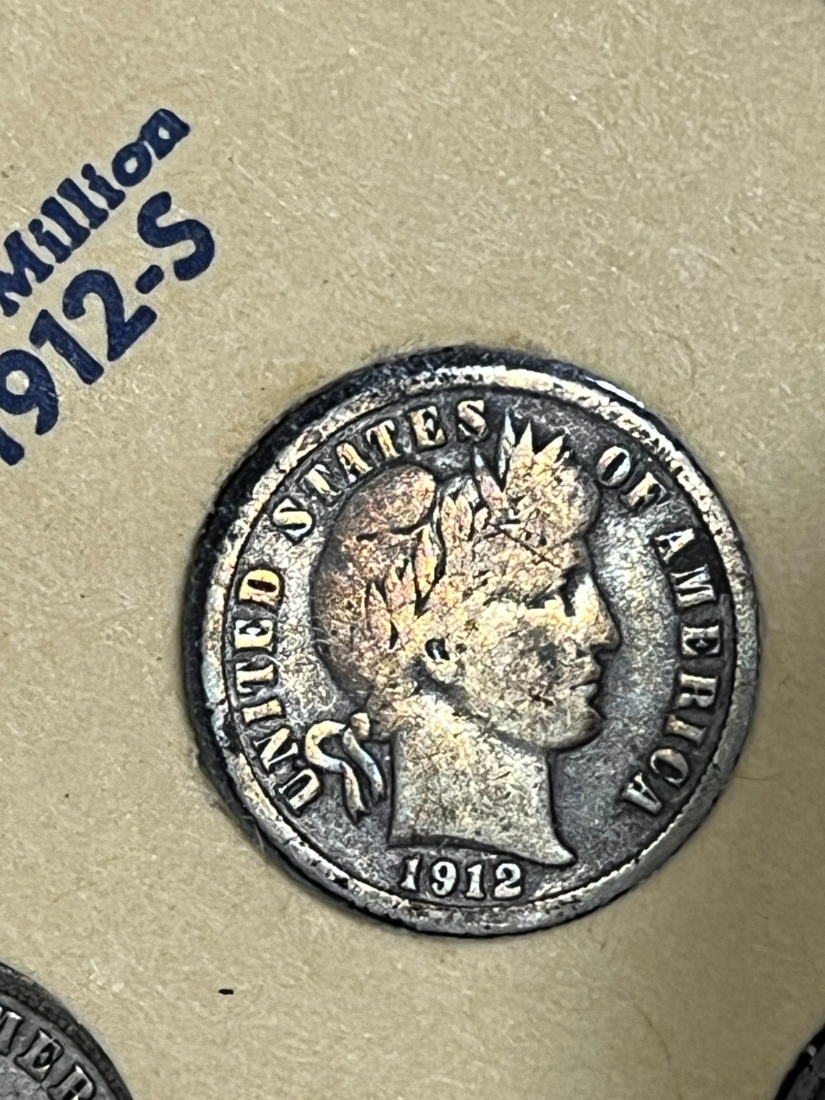 1912-S Barber Dime