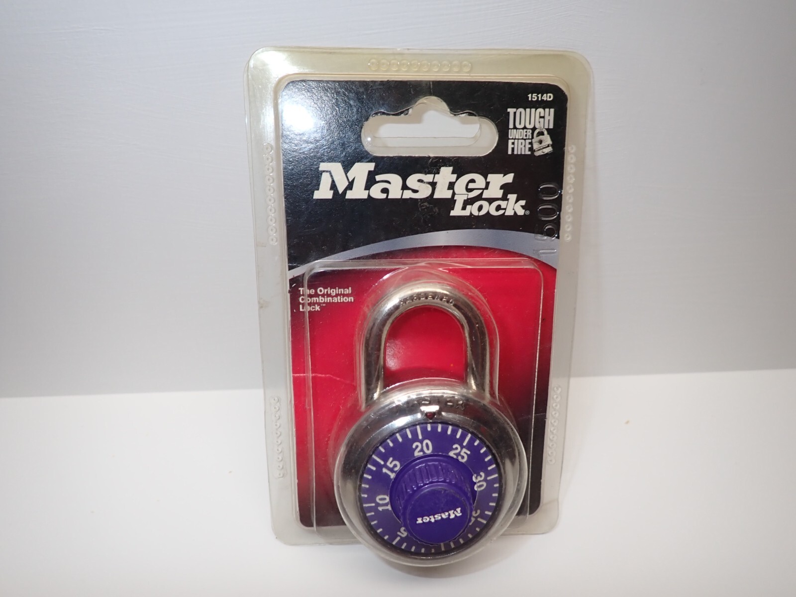 Master Lock Combination Locker Padlock Anti Shim Purple on Chrome 1514D