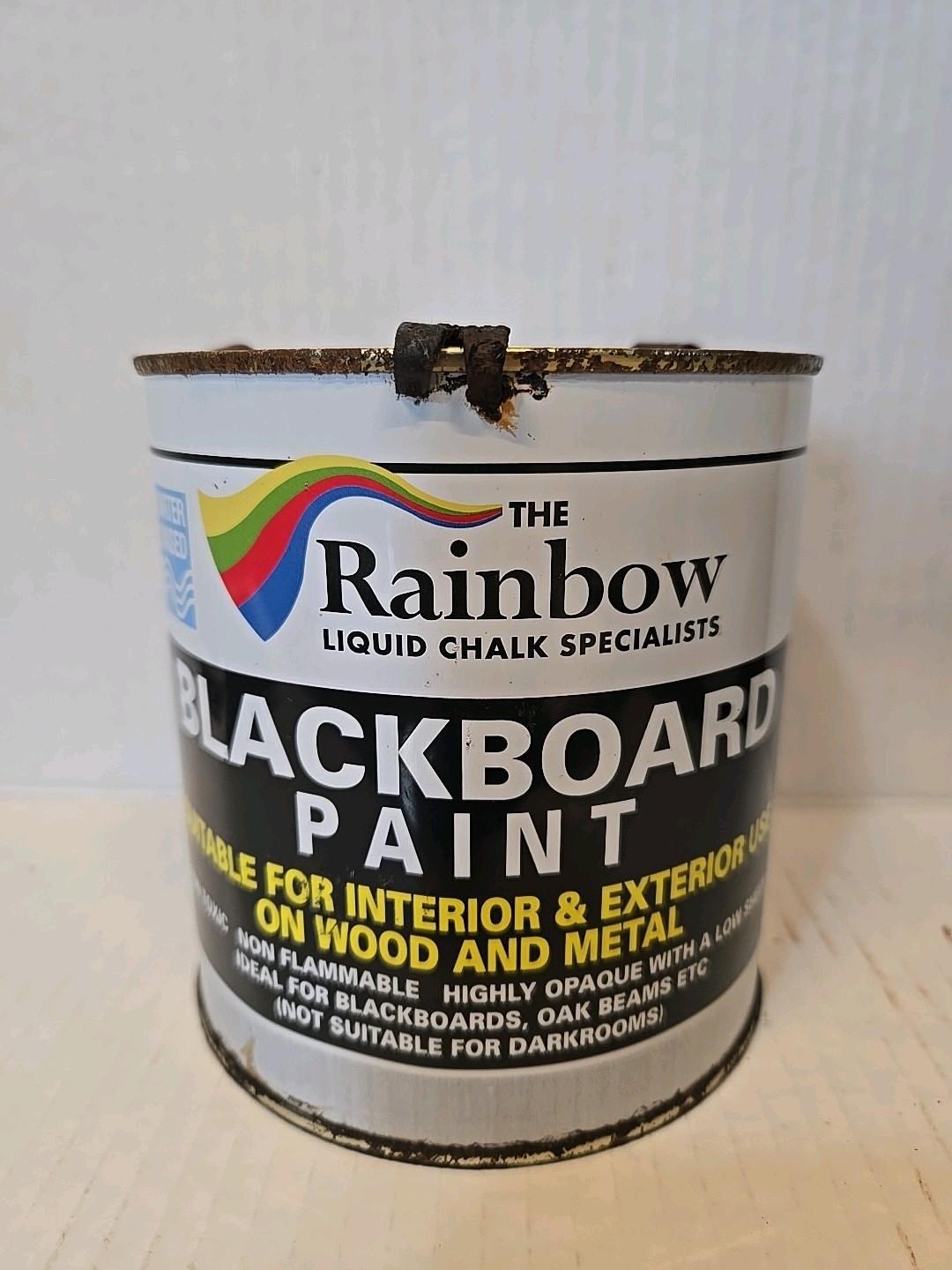 Rainbow Chalkboard Blackboard Paint  Black 1 Liter Matte Interior Exterior Metal