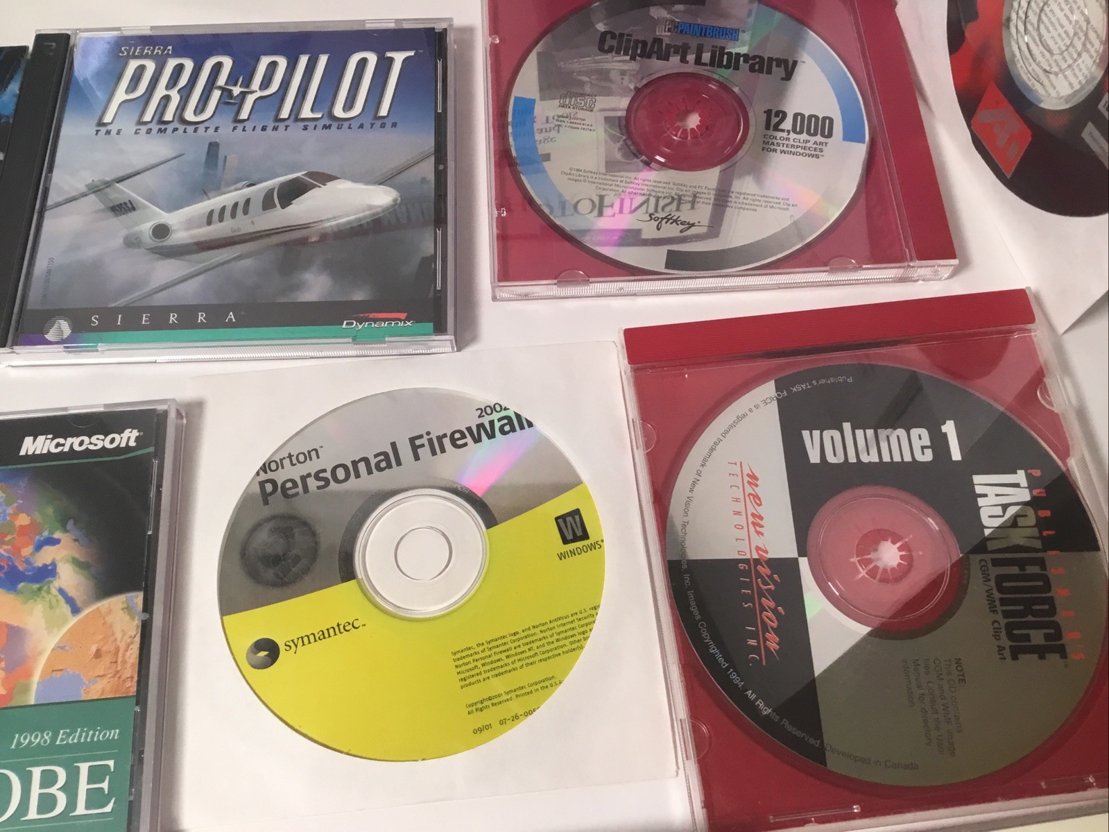 Assortment Of VTG Computer Software Microsoft- Norton- And Some Manuals.