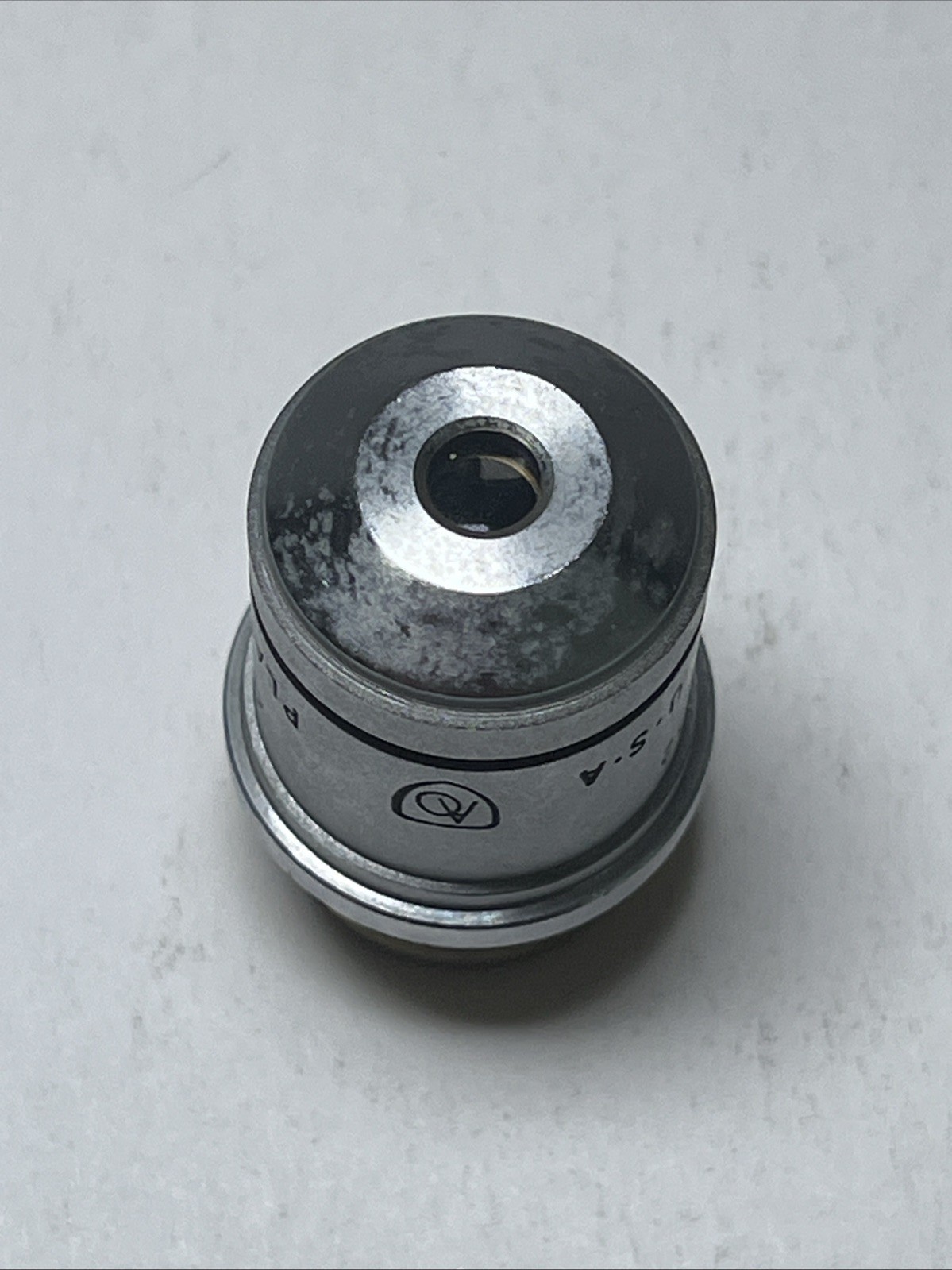 AO Spencer Microscope Objective PLAN ACHRO 4/.12 1017 Used