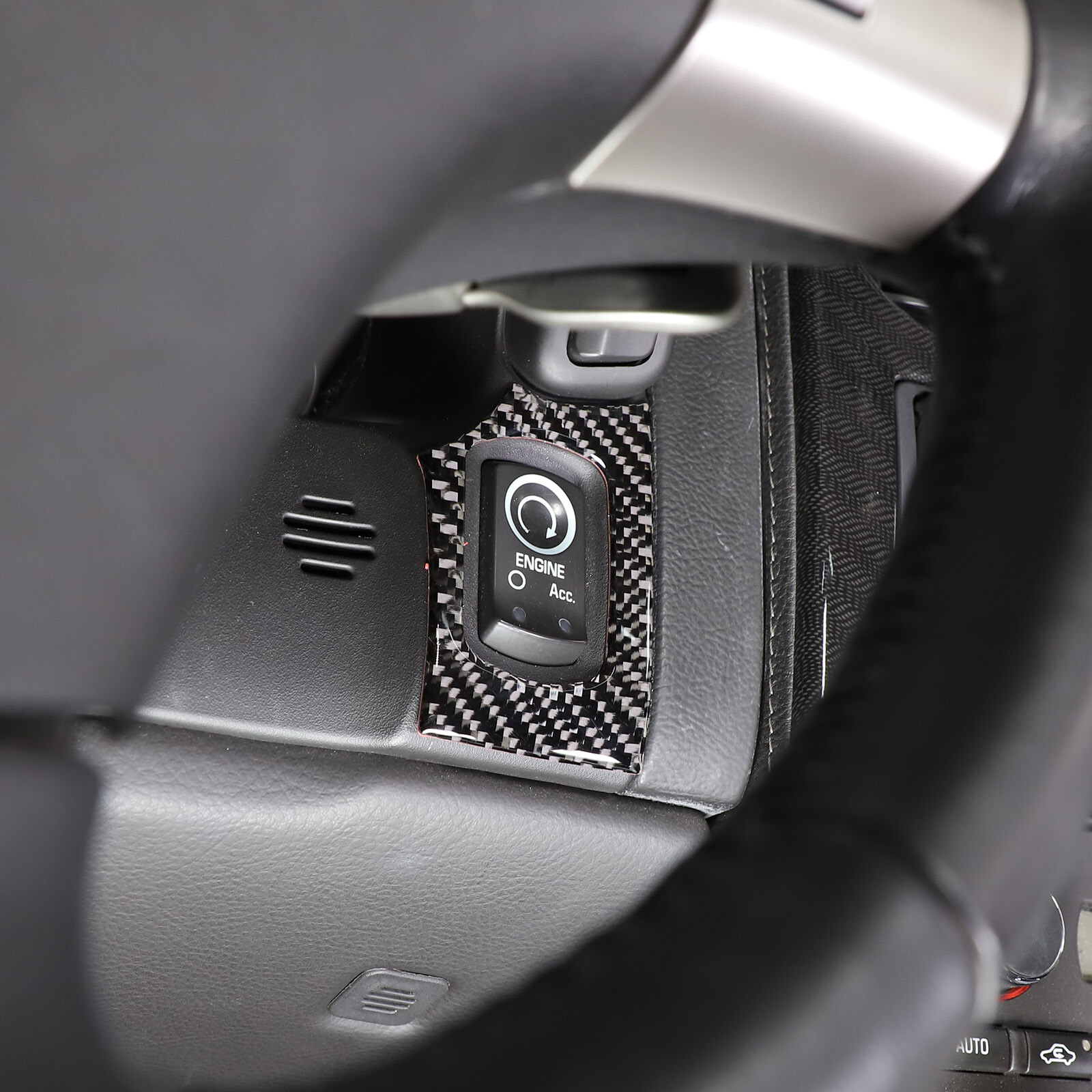 For Corvette C6 2005-2013 Carbon Fiber Engine Start Button Interior Trim Sticker
