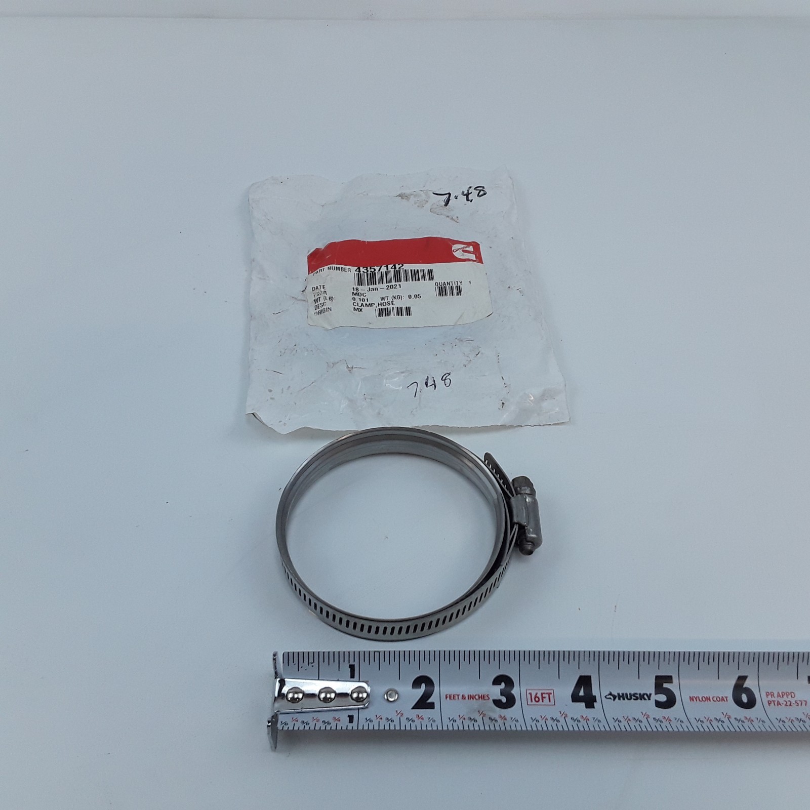 Cummins 4357142 Hose Clamp Assembly For EPA13 15 Liter ISX QSX Engines