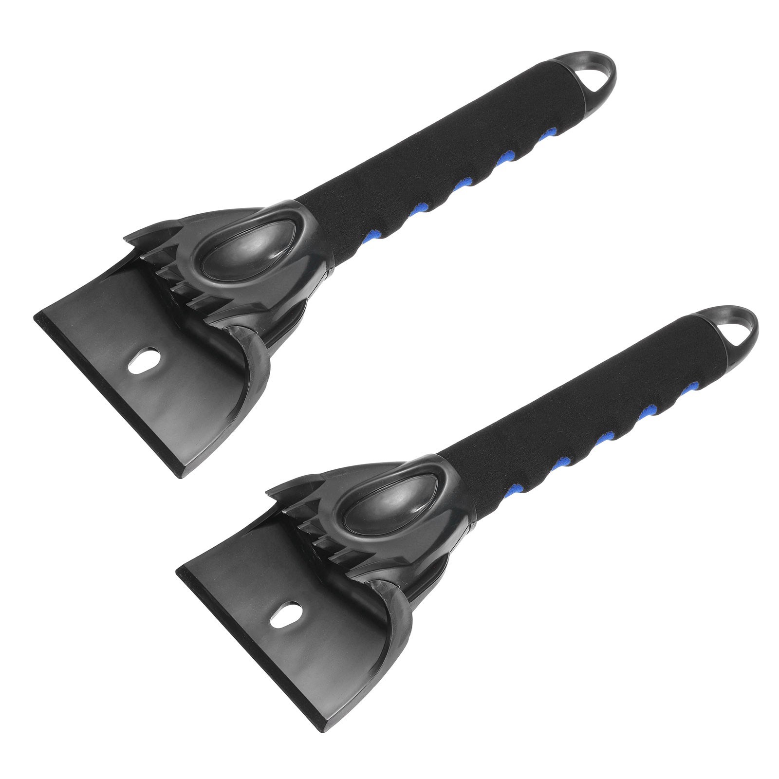 2Pcs Ice Scrapers for Car Windshield 12" x 4" Frost Removal Tool, Blue/Black