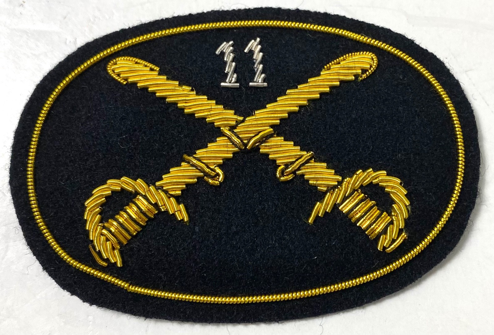 CIVIL WAR US UNION 11TH CAVALRY HAT CAP KEPI INSIGNIA-LARGE