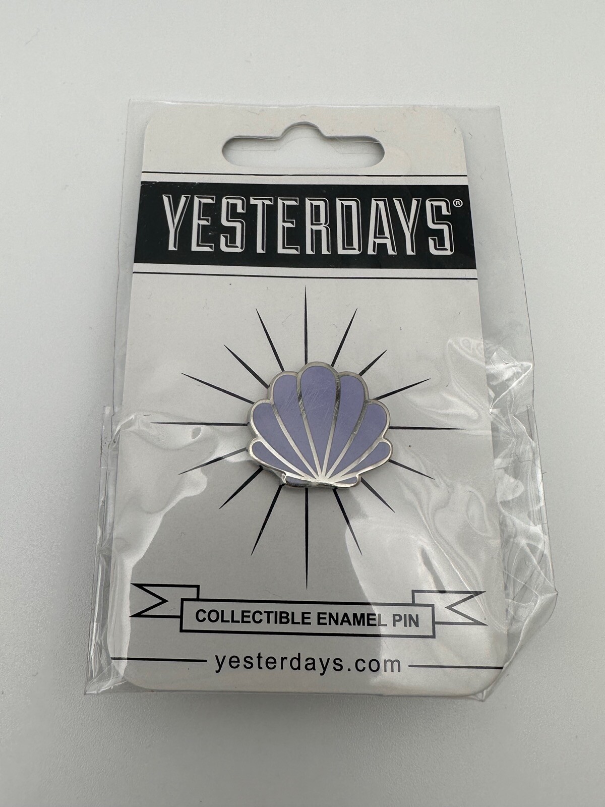 Yesterdays Enamel Pin Purple Seashell