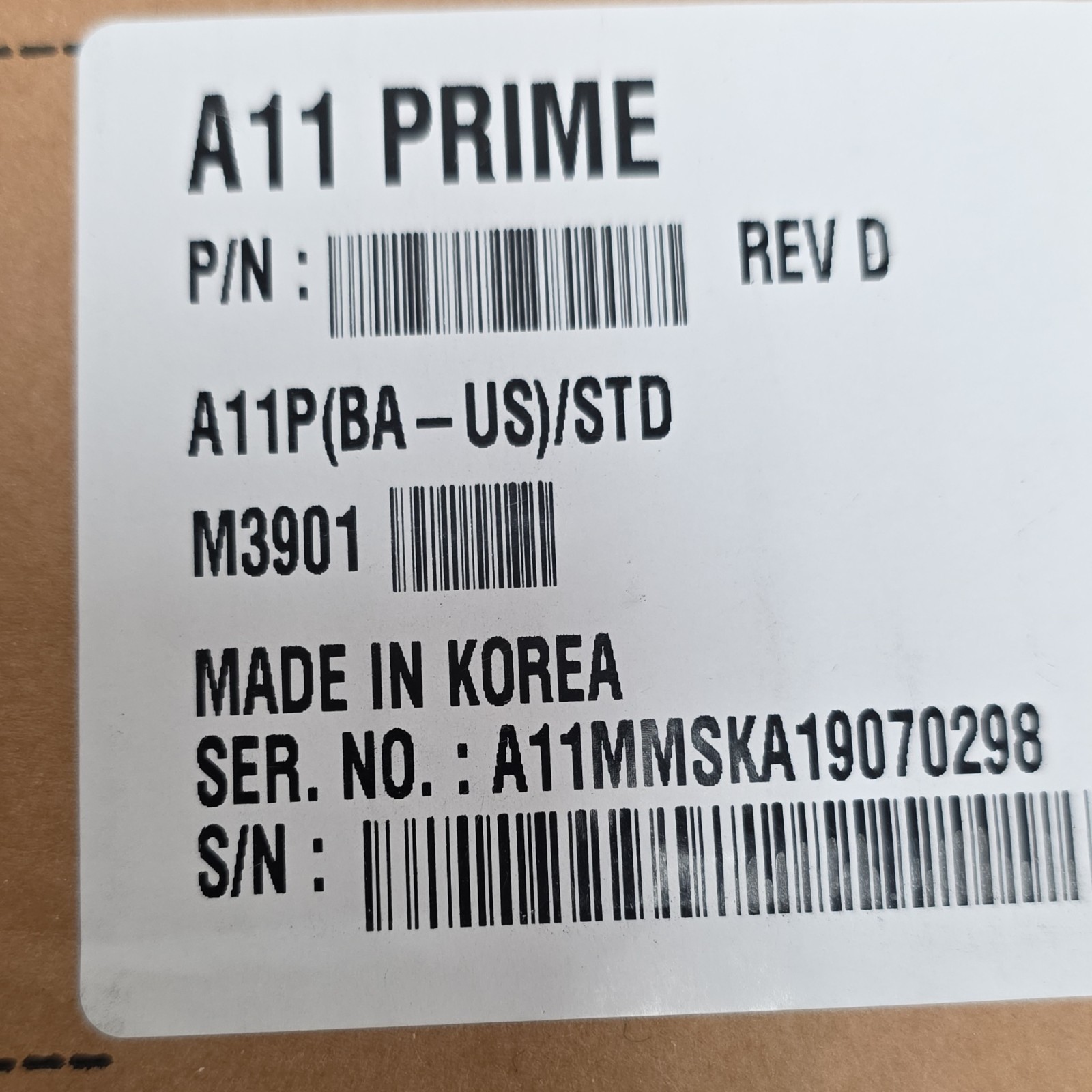 PAR A11 PRIME POS Printer Thermal Print Method Model A11 PRIME MPN M3901