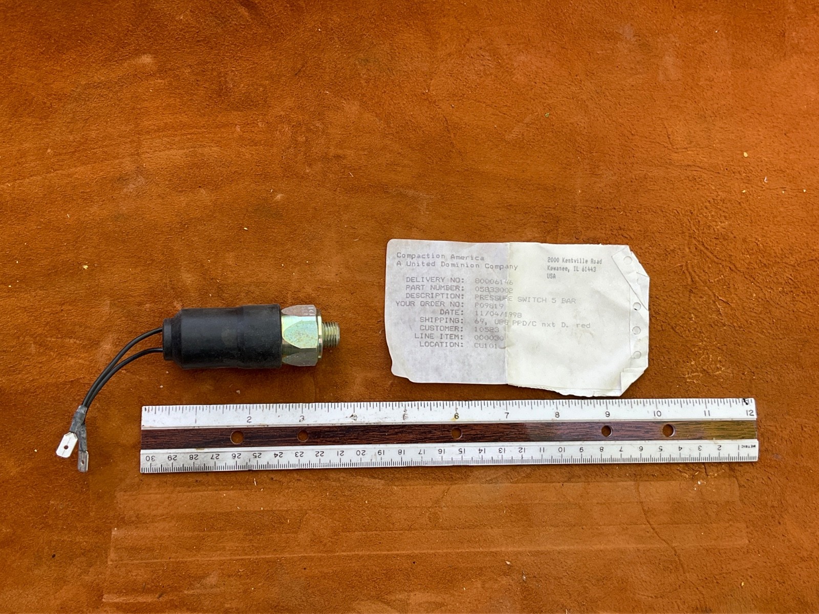 Compaction America Pressure Switch 5 Bar