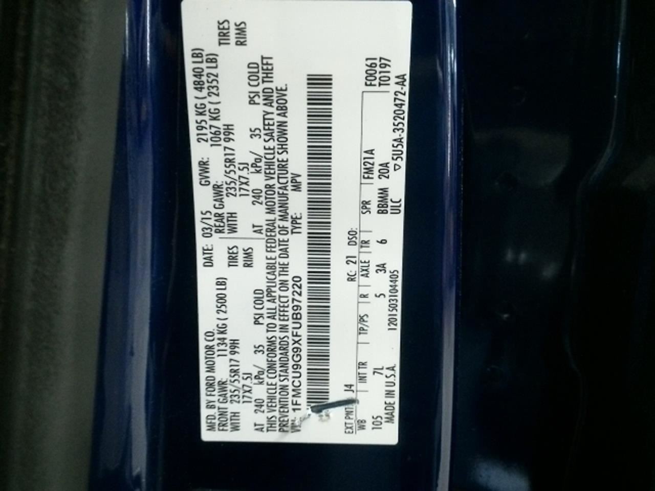 Driver Left Front Spindle/Knuckle Fits 13-19 ESCAPE 104787980