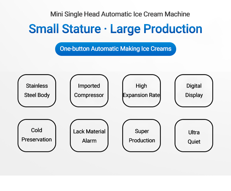 12L/H High Quality Tabletop Ice Cream Machine Automatic Ice Cream Maker Machine