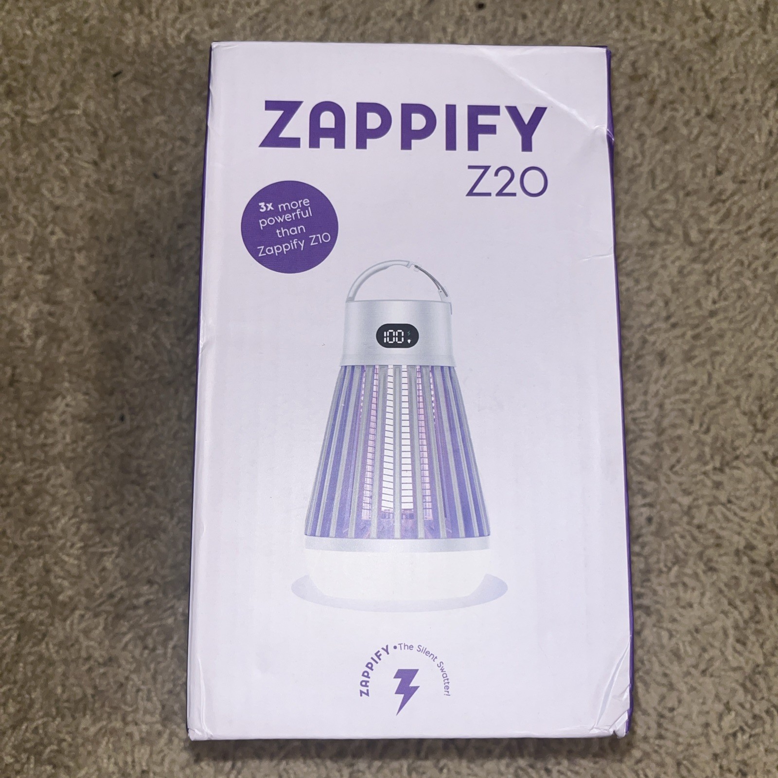 Zappify Z20 Mosquito Zapper Indoor & Outdoor Cordless Rechargeable - New open