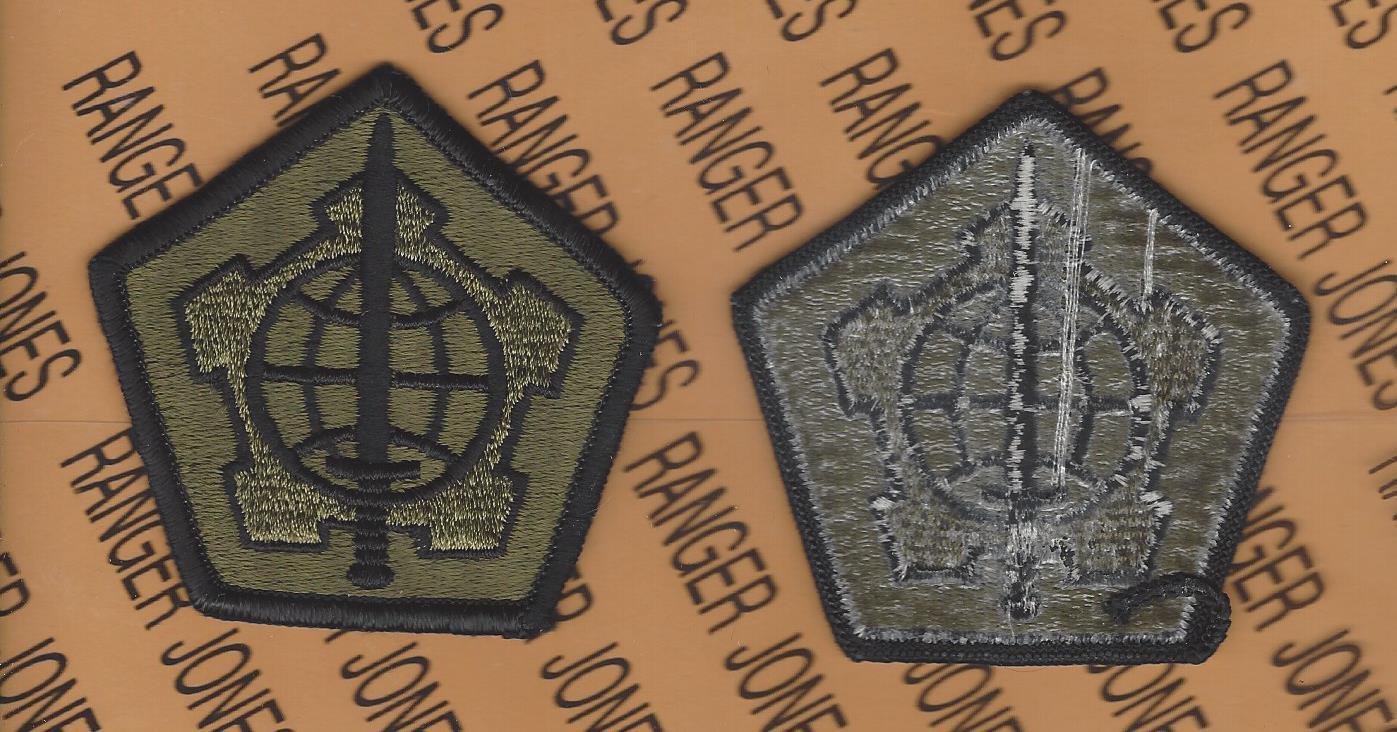 US Army Military Personnel Center OD Green & Black BDU uniform patch m/e