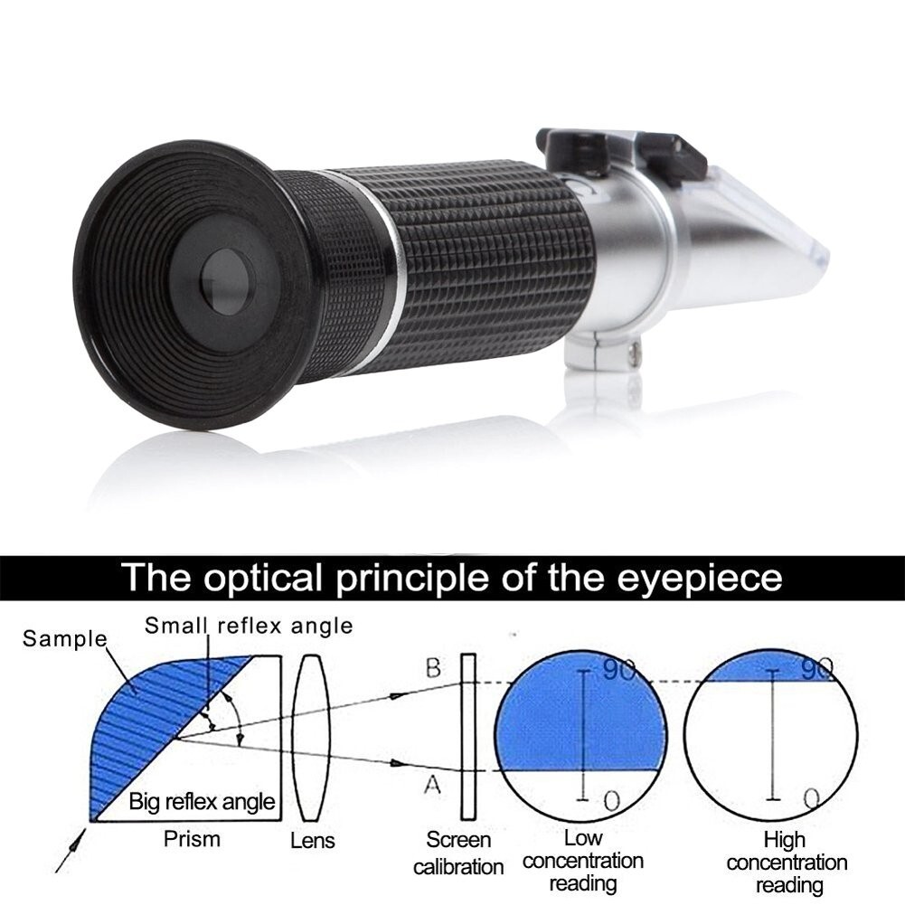 Accurate Brix Refractometer with Automatic Temp Compensation for Fermentation