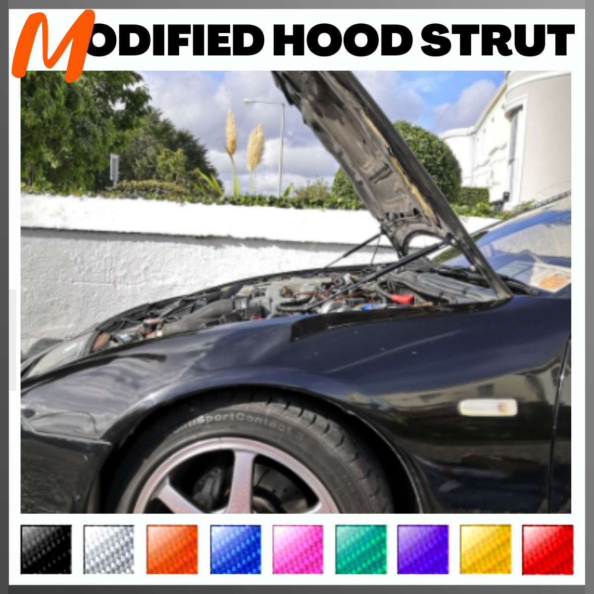Hood Struts For Nissan 300ZX Z32 1990-1996 Gas Dampers Shocks Lift Supports
