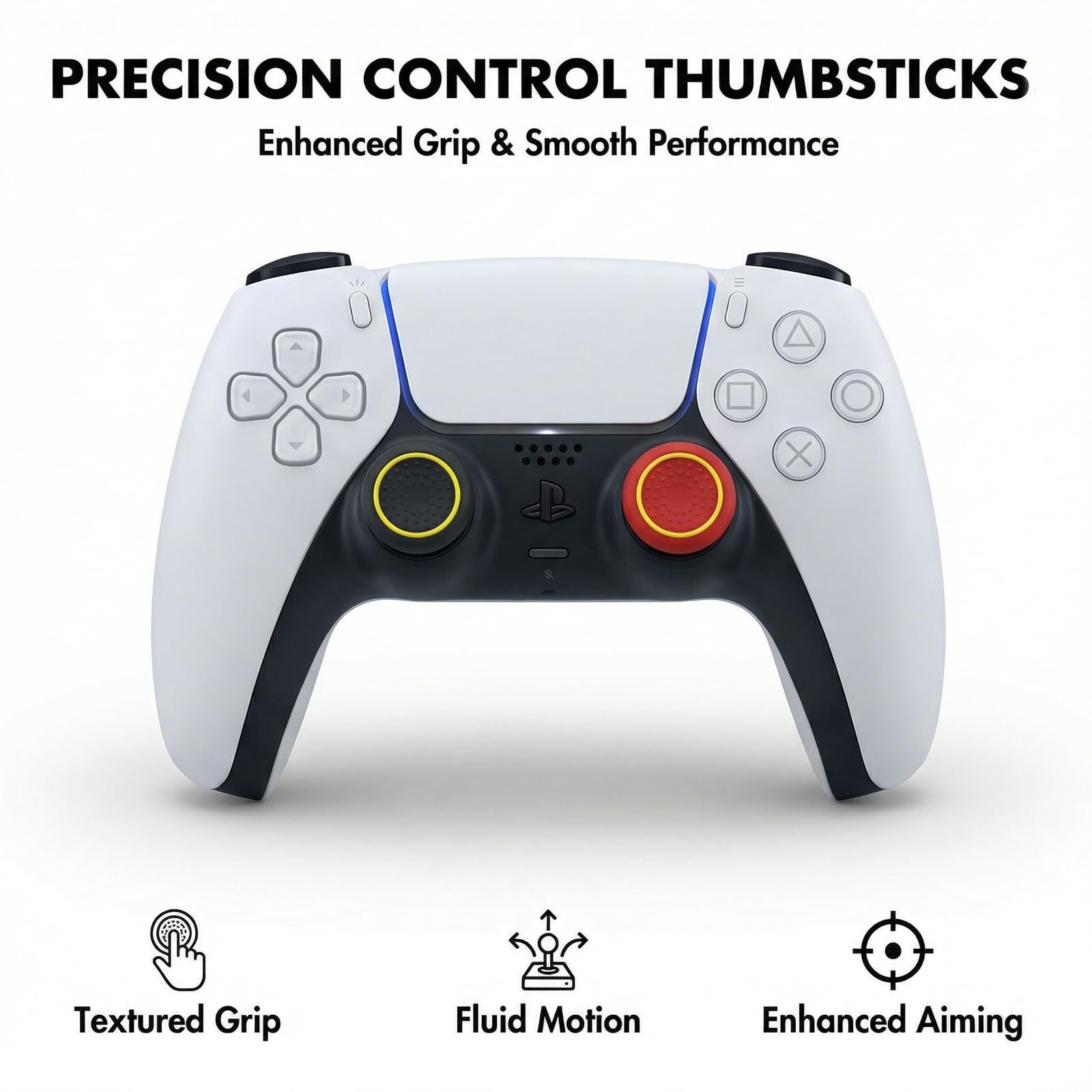 28PCS Optimized Silicone Thumb Grips Joystick Caps for PS4/PS5/Xbox Controll...