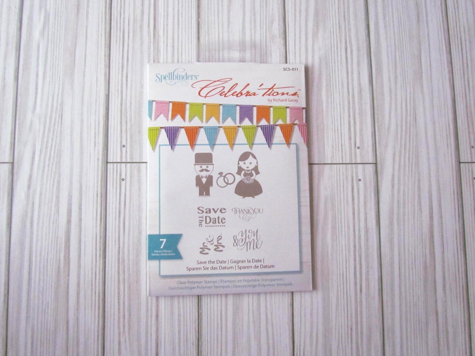Spellbinders Celebra'tions Save The Date Clear Stamps  SCS-011 you & me Mr & Mrs