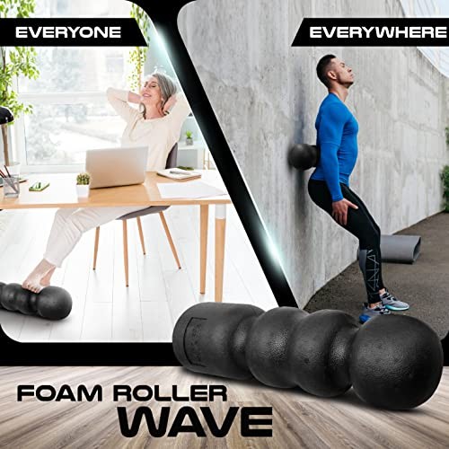 EPP Wave Exercise Foam Roller, High Density Foam Roller for Mobilizing Back,