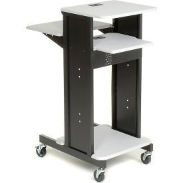 Global Industrial Projector Presentation Cart - Gray/Black