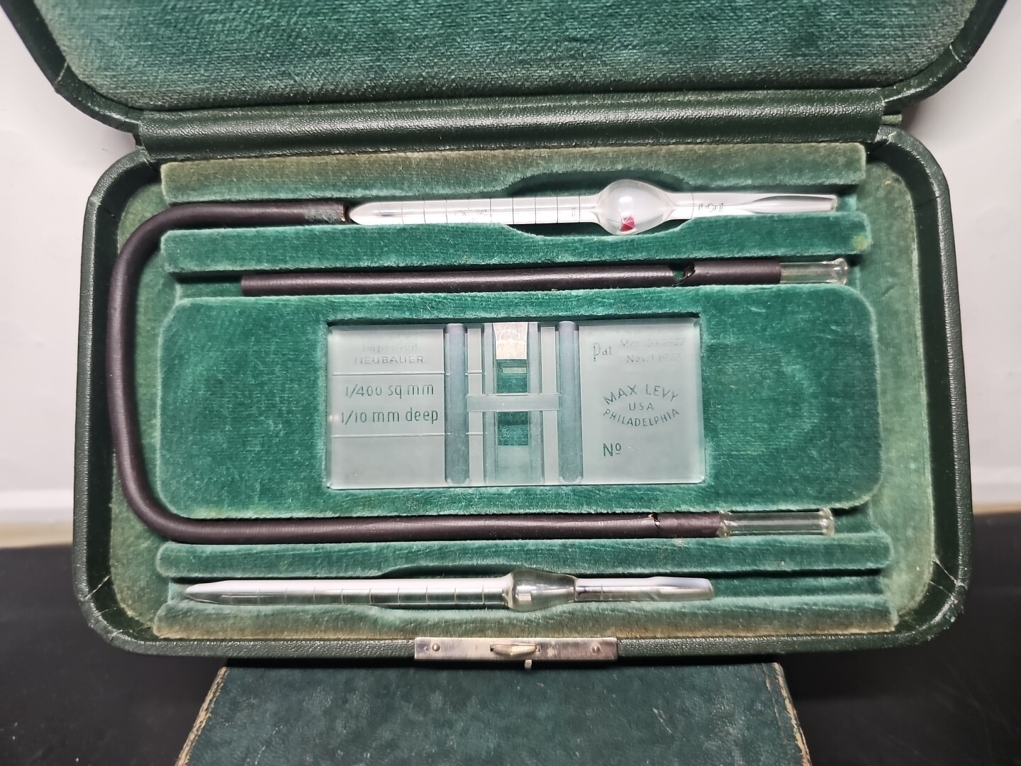 Vintage Arthur H Thomas Co. Hemacytometer Kit 3369-F Improved Double Ruling
