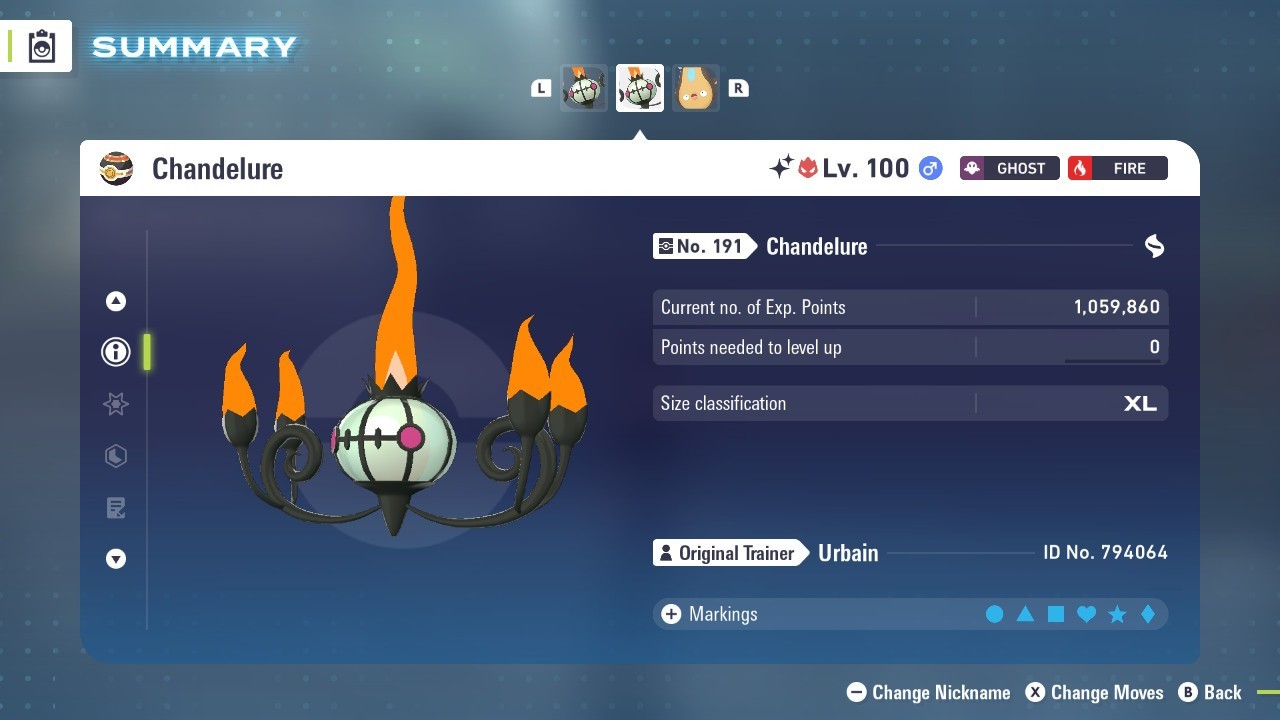 Chandelure Shiny Alpha 6IVs Battle Ready - Legends ZA
