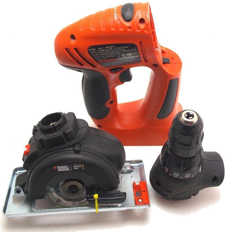 6 Piece Black & Decker Quick Clamp 14.4V Cordless Multi-Tool MT1405 Bare Tool