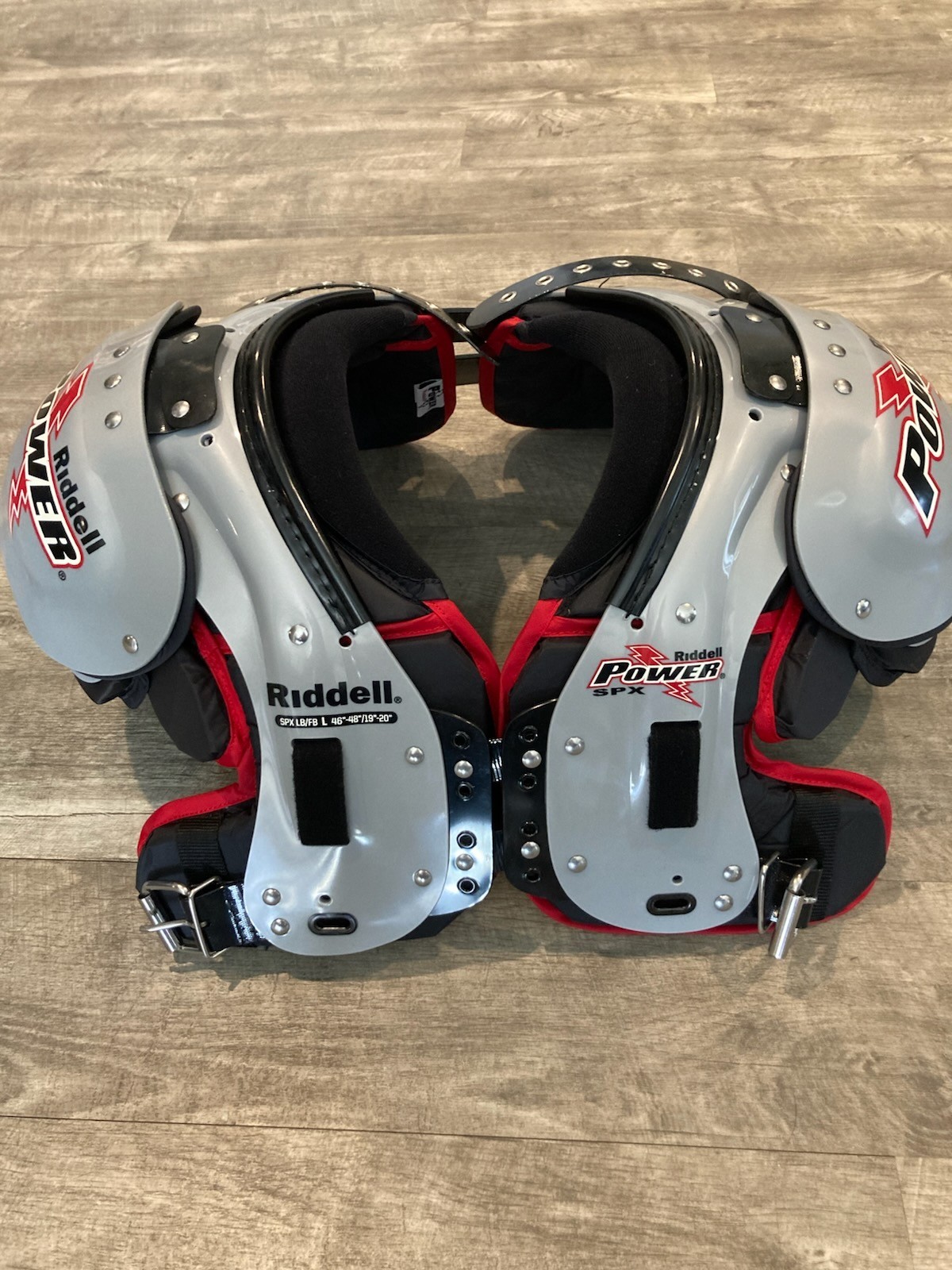 RIDDELL POWER Football Shoulder Pads SPX LB/FB Large 46"-48"/ 19"-20"