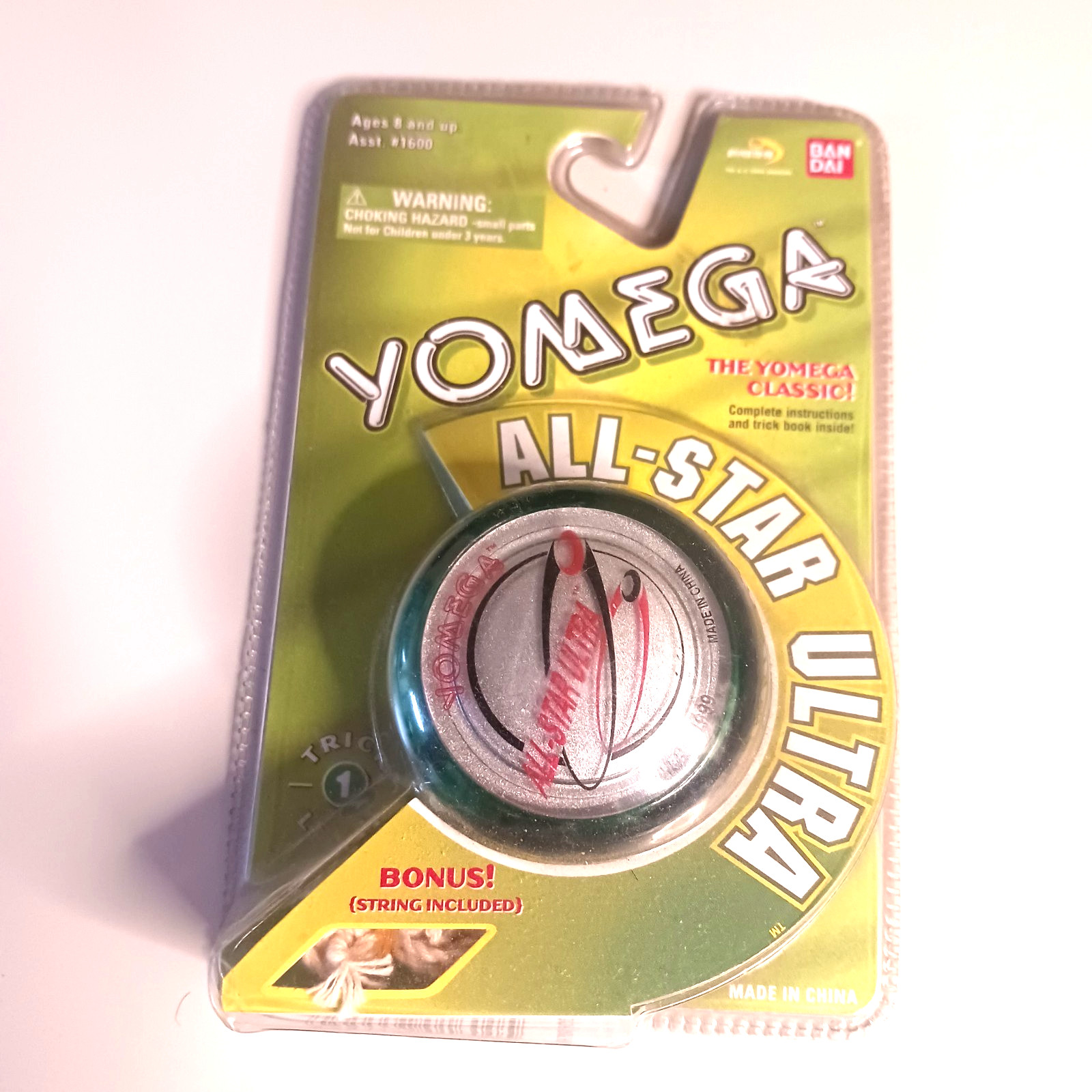 Vintage Sealed YOMEGA All Star Ultra Yo-Yo 1999 Trick Level 1 Green Bandai New