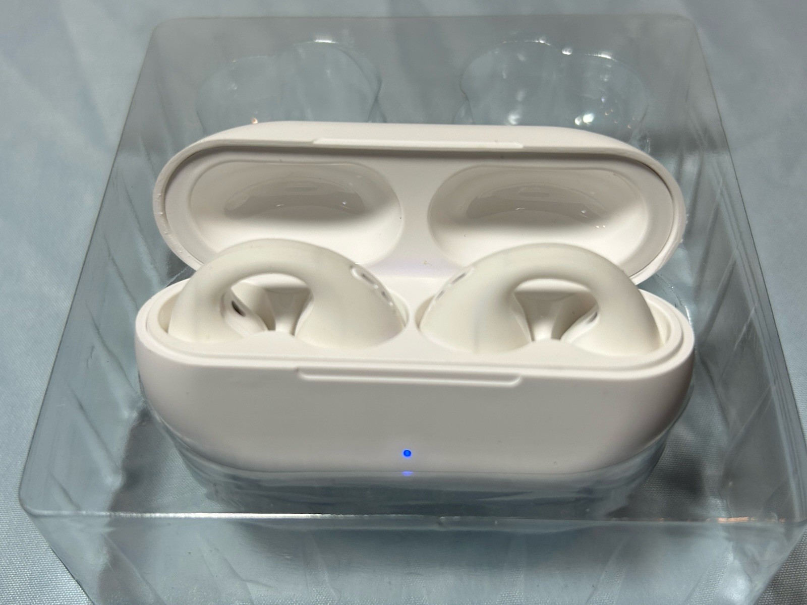 White Base Jaxx Bluetooth Headset-Ear Conduction-New