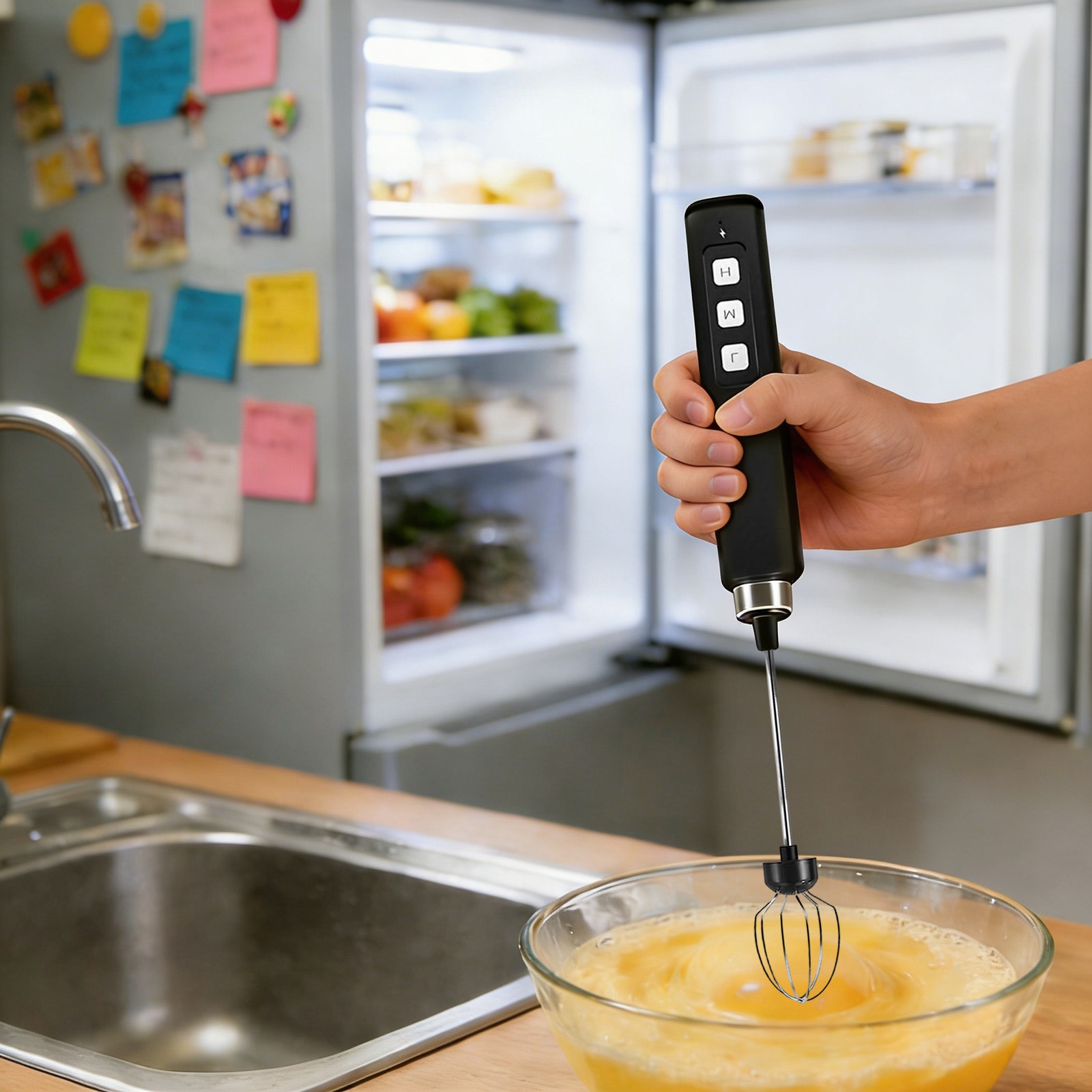 Rechargeable Electric Egg Beater Mixer 3 Speed Adjustable