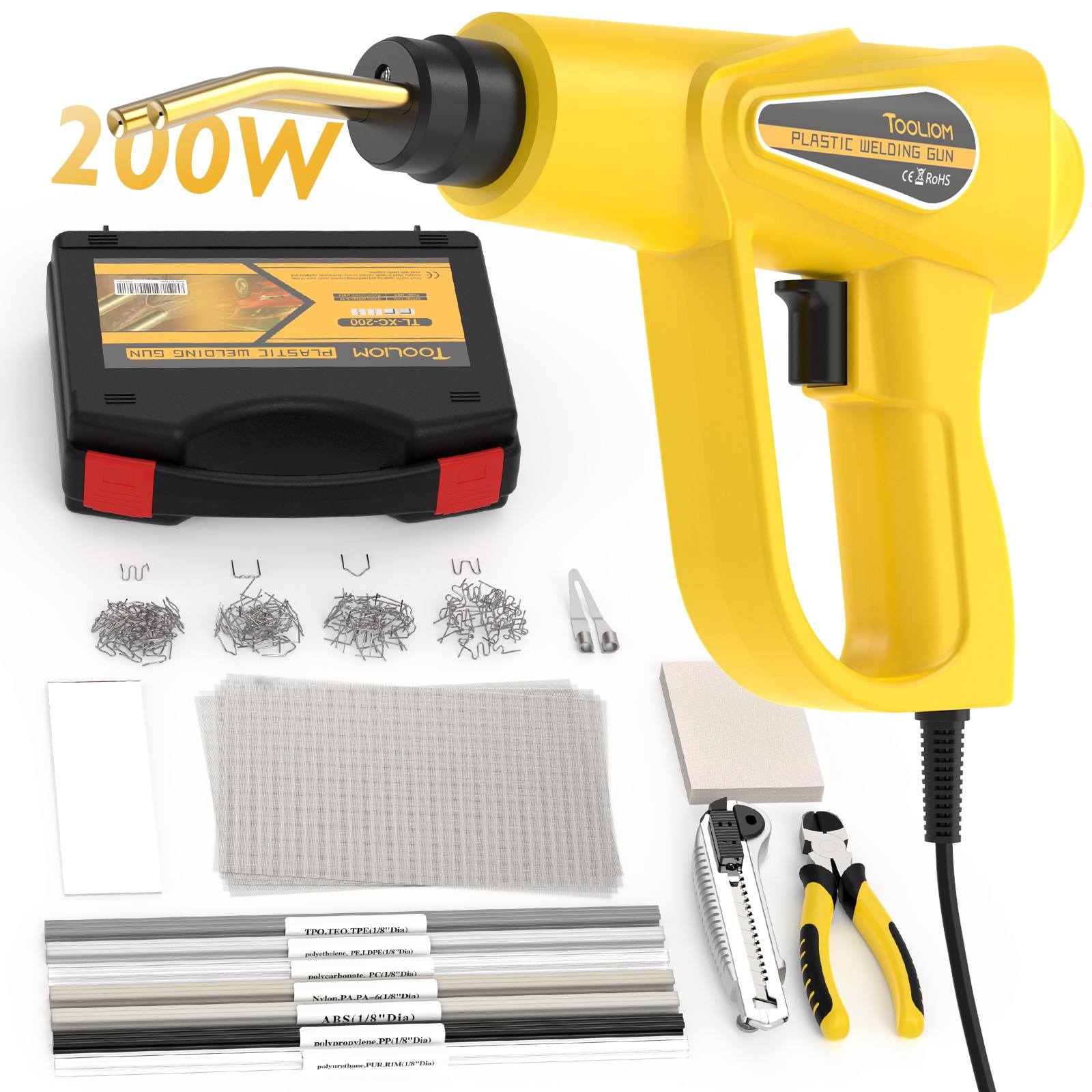200W 110V Portable Plastic Welder Plastic Repair Kit,Plastic Welding Gun