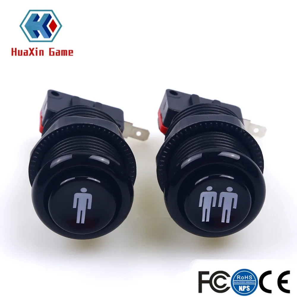Arcade Game Player Start Push Buttons 1P2P with Microswitch JAMMA MAME