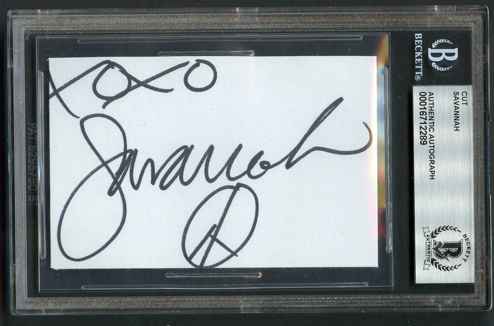 Shannon Wilsey AKA Savannah d1994 signed auto 2.5x3.5 cut Adult Film Star BAS