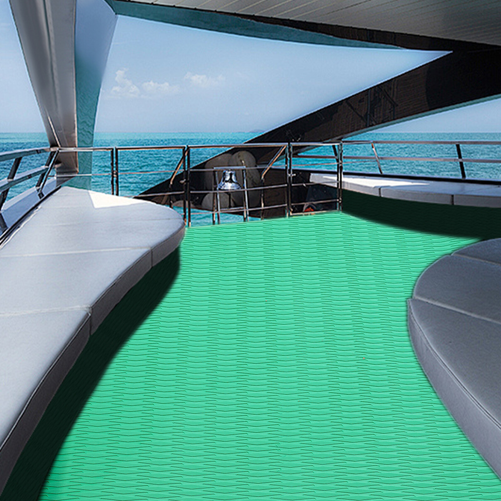 Green EVA Boat Decking Marine Floor Mat Boat Floor Mat Sheet Pad Mat 2.4*1.15M