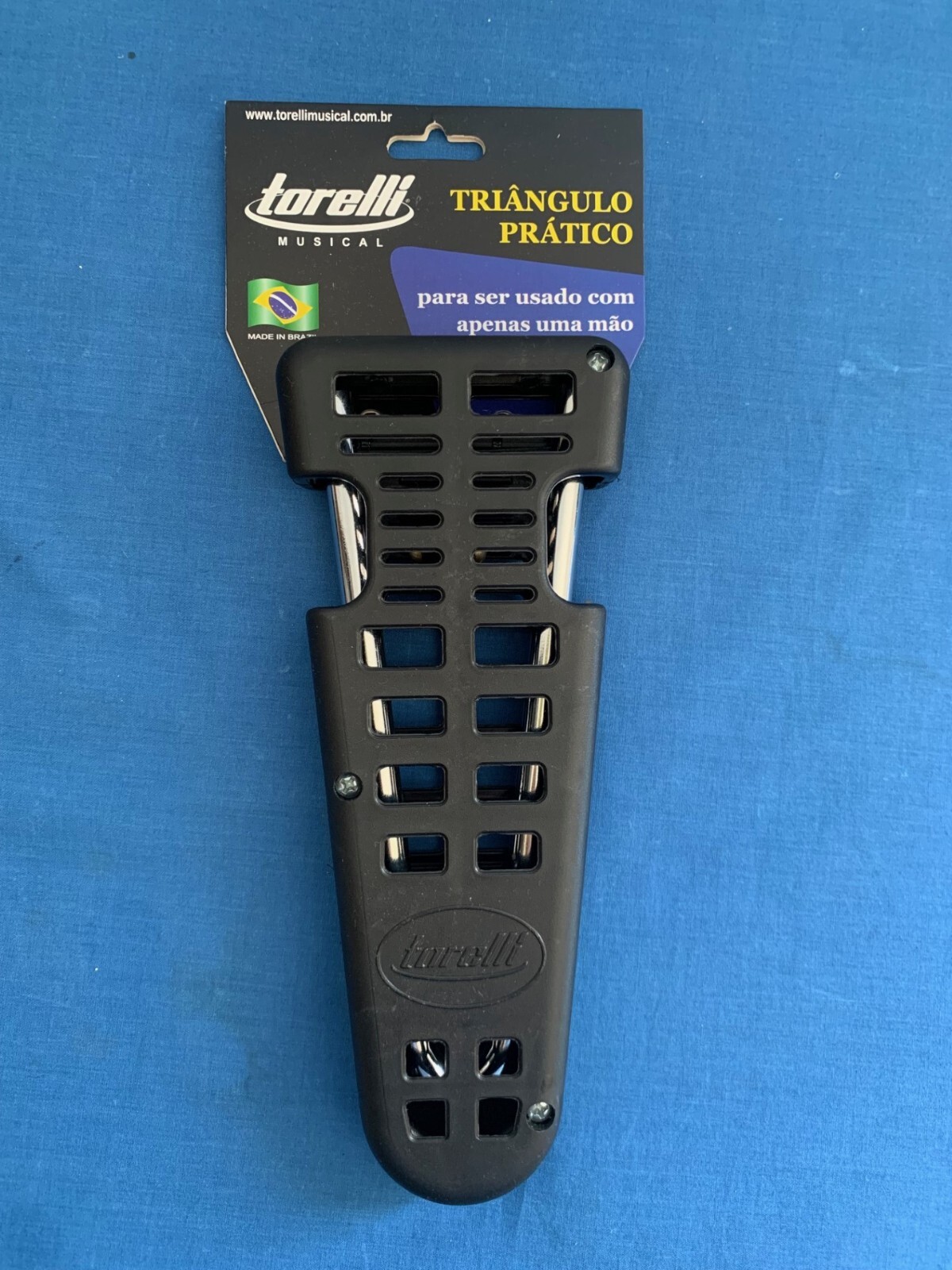8" TORELLI BRAZILIAN PRACTICAL TRIANGLE  TO PLAY WITH ONE HAND TRIANGULO PRATICO