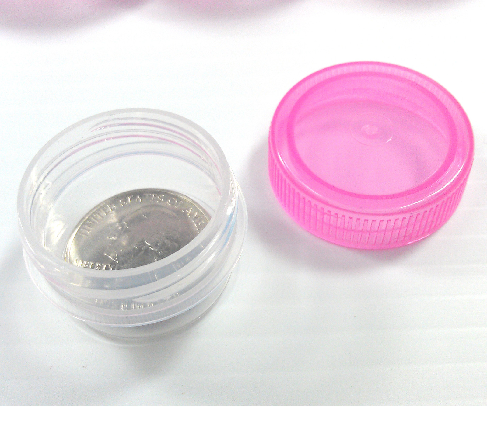 100 TINY Small JARS #3301 Special Lmtd Ed Cap Colors! Container Sample DecoJars