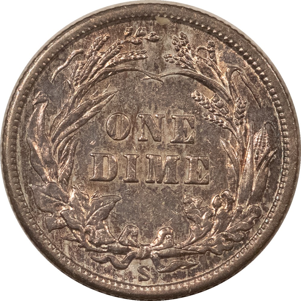 1905-S BARBER DIME - HIGH GRADE EXAMPLE! CLOSE TO UNCIRCULATED!