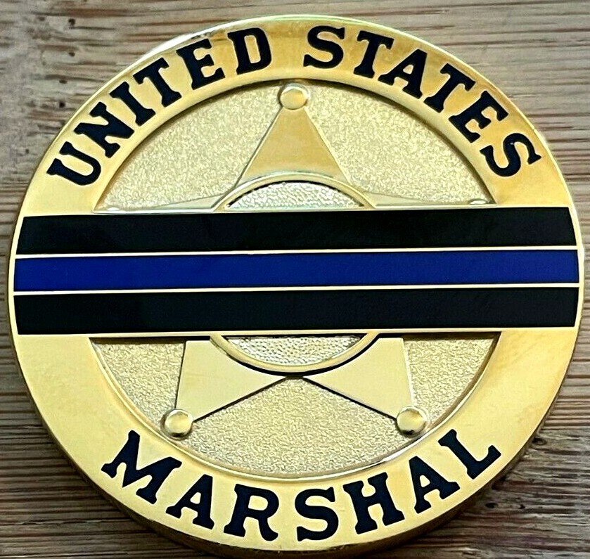 US Marshals Service - TBL - Thin Blue Line - GOLD Commemorative challenge coin